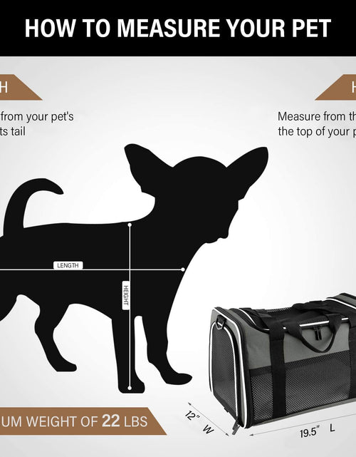 Load image into Gallery viewer, Cat Carrier - Portable Foldable Dog Pet Carrier, Soft-Sided Pet Bag up to 22 Lbs, Airline Approved Travel Puppy Carrier
